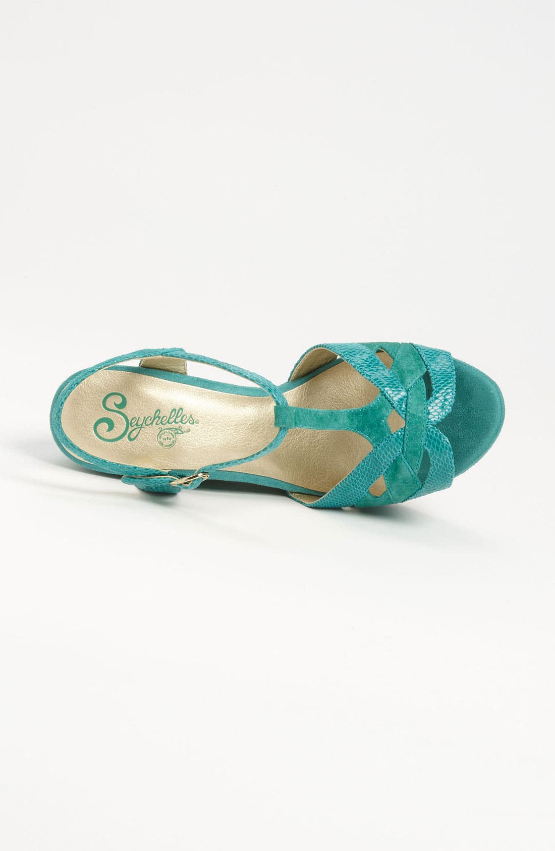 'Long Distance' Sandal, Alternate, color, EMERALD COMBO