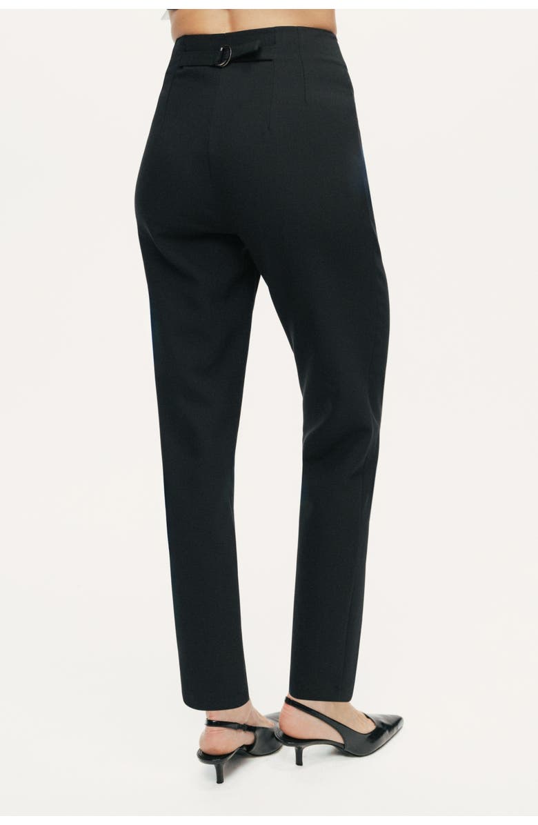 Nocturne Sculpt High-Rise Cigarette Trousers, Alternate, color, Black