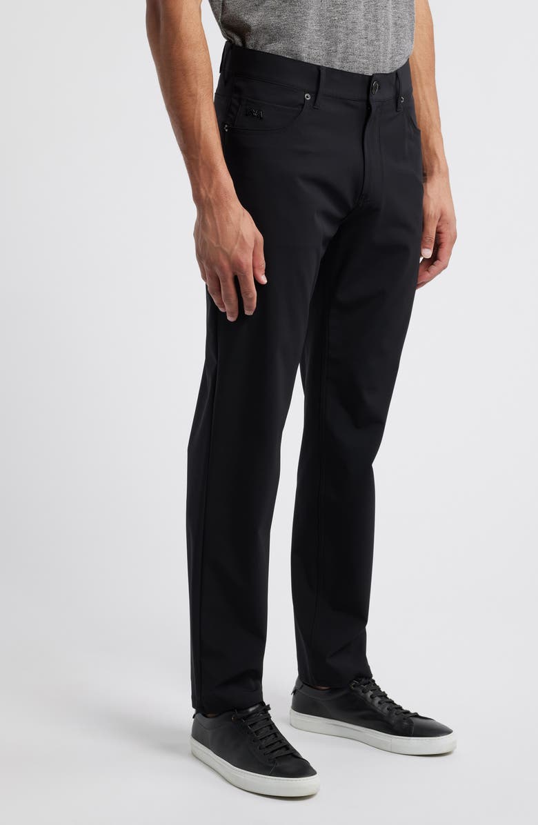Emporio Armani Techno Five-Pocket Pants, Alternate, color, Solid Black