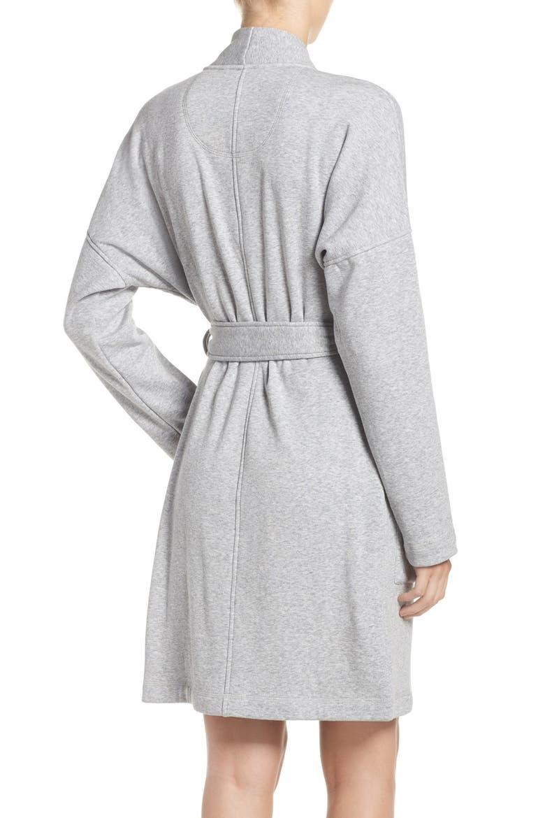 'Braelyn' Fleece Robe, Alternate, color, SEAL HEATHER