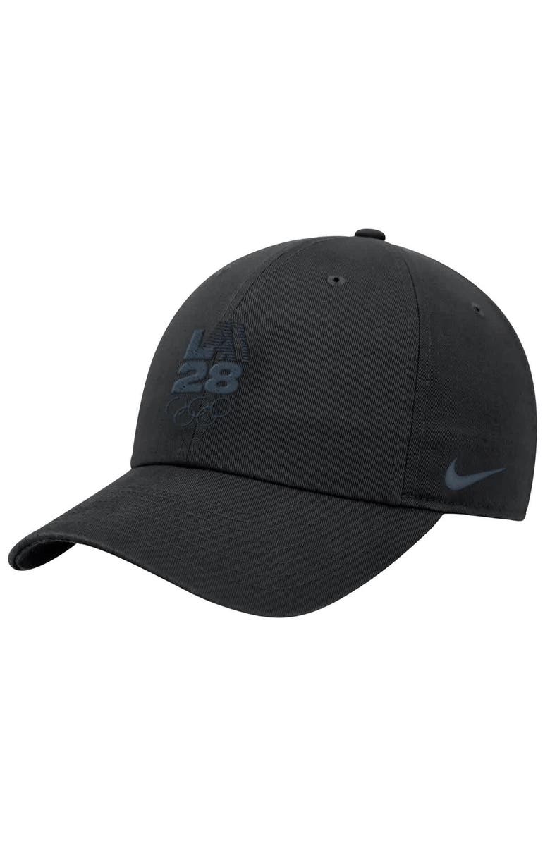Nike Men's Nike Black LA28 Summer Olympics Club Adjustable Hat, Main, color, 