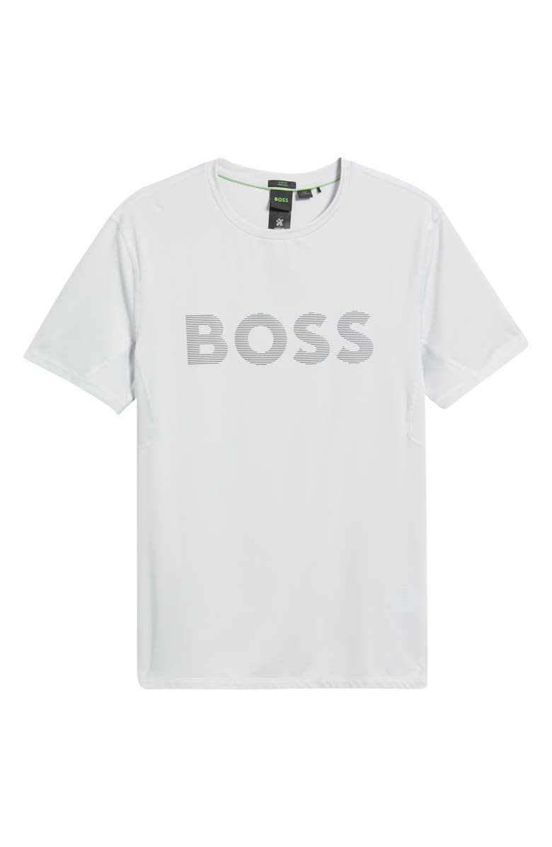 BOSS Tee Active Slim Fit Performance Logo Graphic T-Shirt, Alternate, color, Light Grey