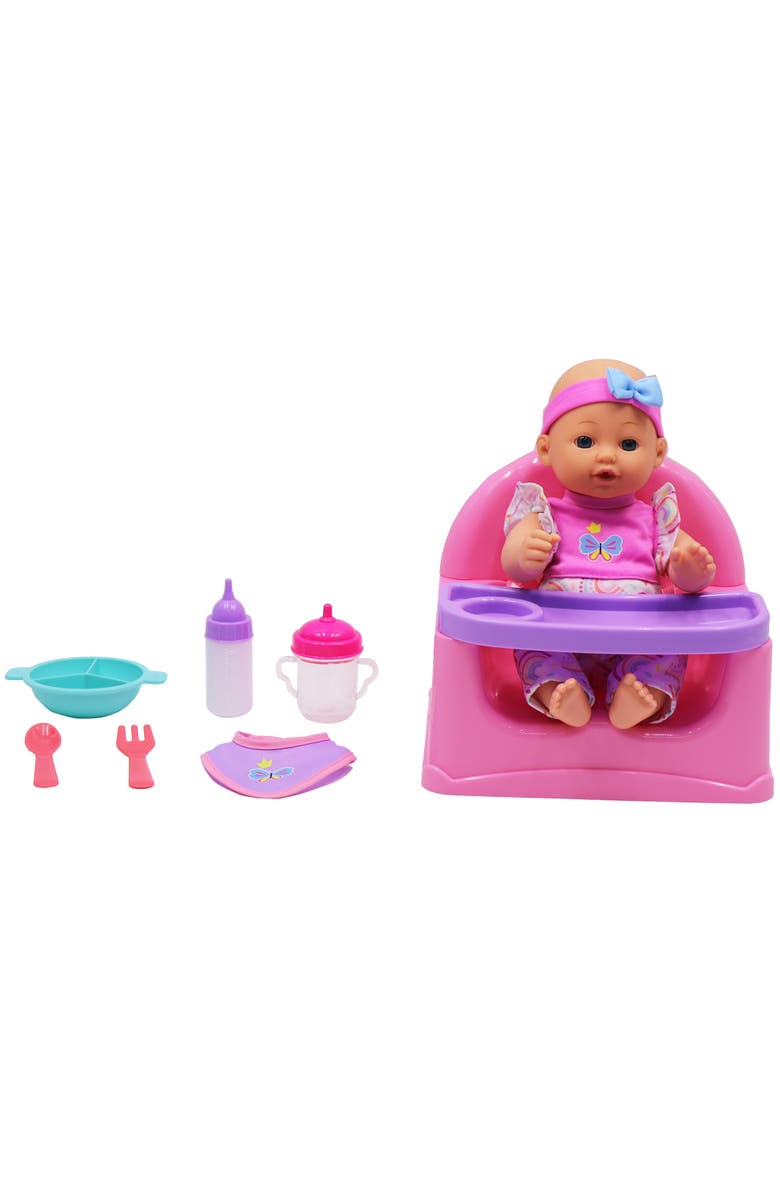 Dream Collection Feeding Fun Doll Set W/ 12" Baby Doll Gigo Dolls, Kids Playset 3+, Main, color, Multicolored