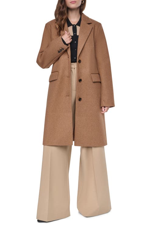 Single Breasted Wool Blend Coat