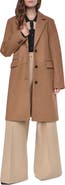 DKNY Single Breasted Wool Blend Coat