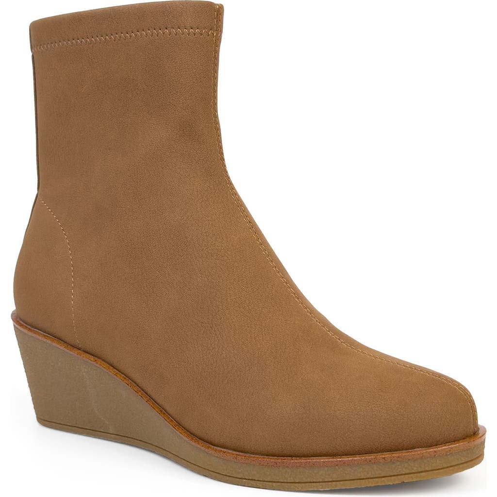 Aerosoles Binnie Wedge Bootie In Brown