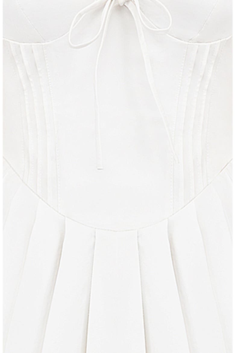 Imani Pleated Minidress, Alternate, color, WHITE