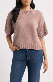 CITY BLUES Broome Short Sleeve Crop Sweater