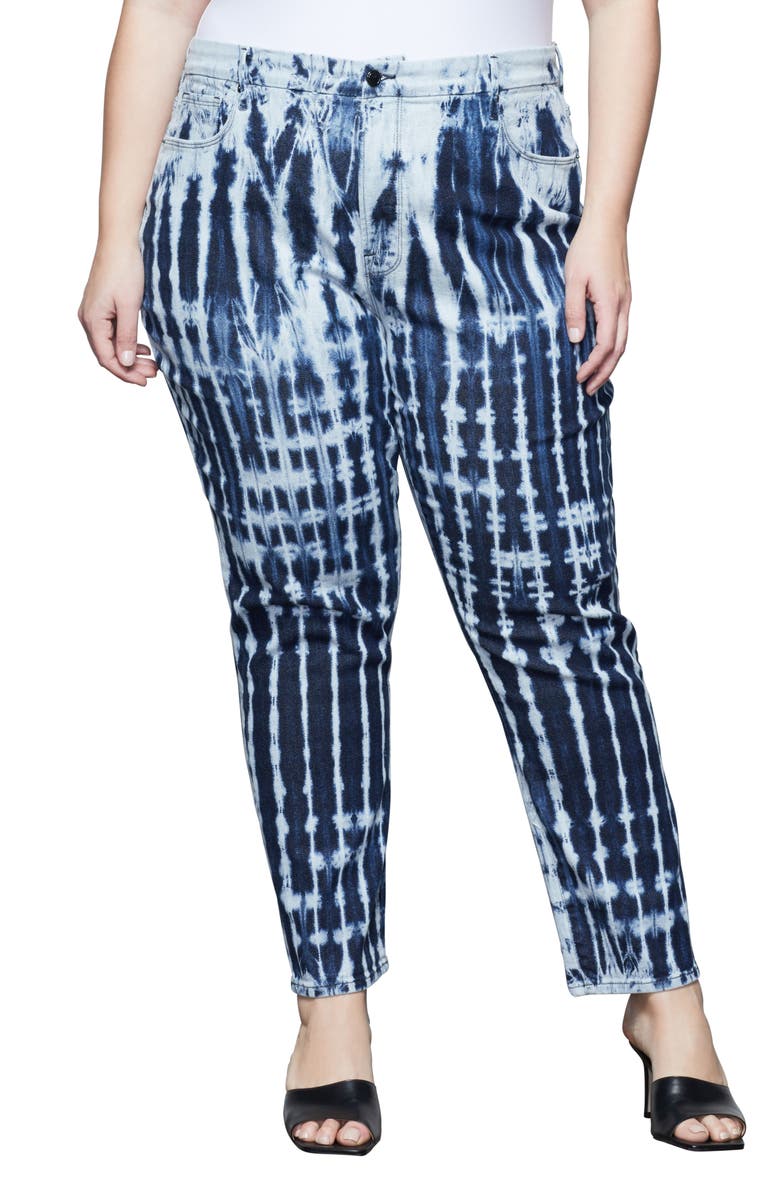 Good American Good Vintage Shibori Jeans, Alternate, color,