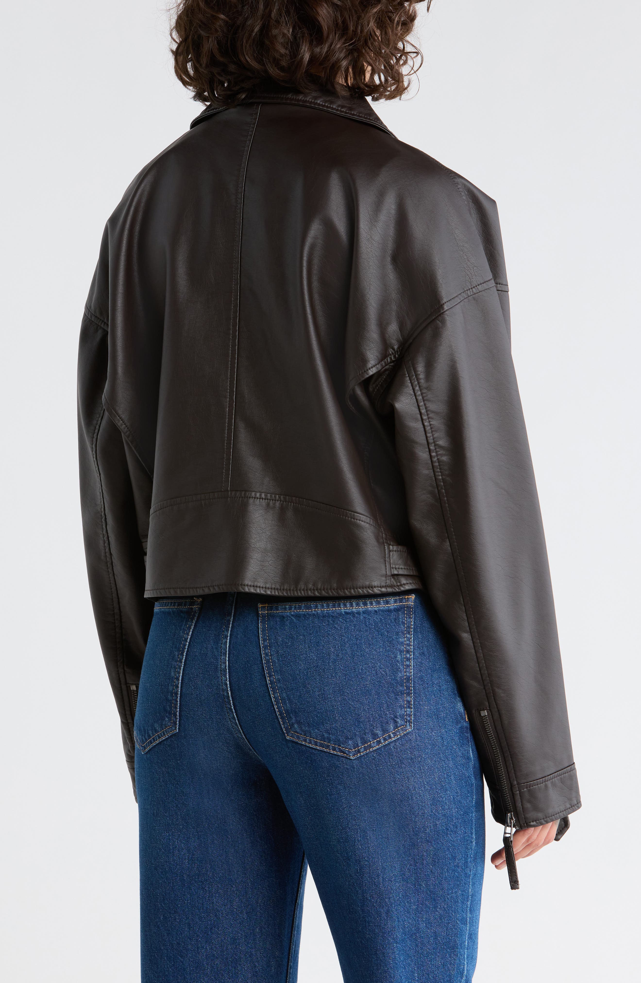 Faux Leather Biker Jacket - image 2