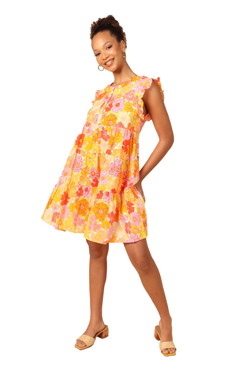 Petal & Pup Zuma Floral Cotton Babydoll Dress, Alternate, color,