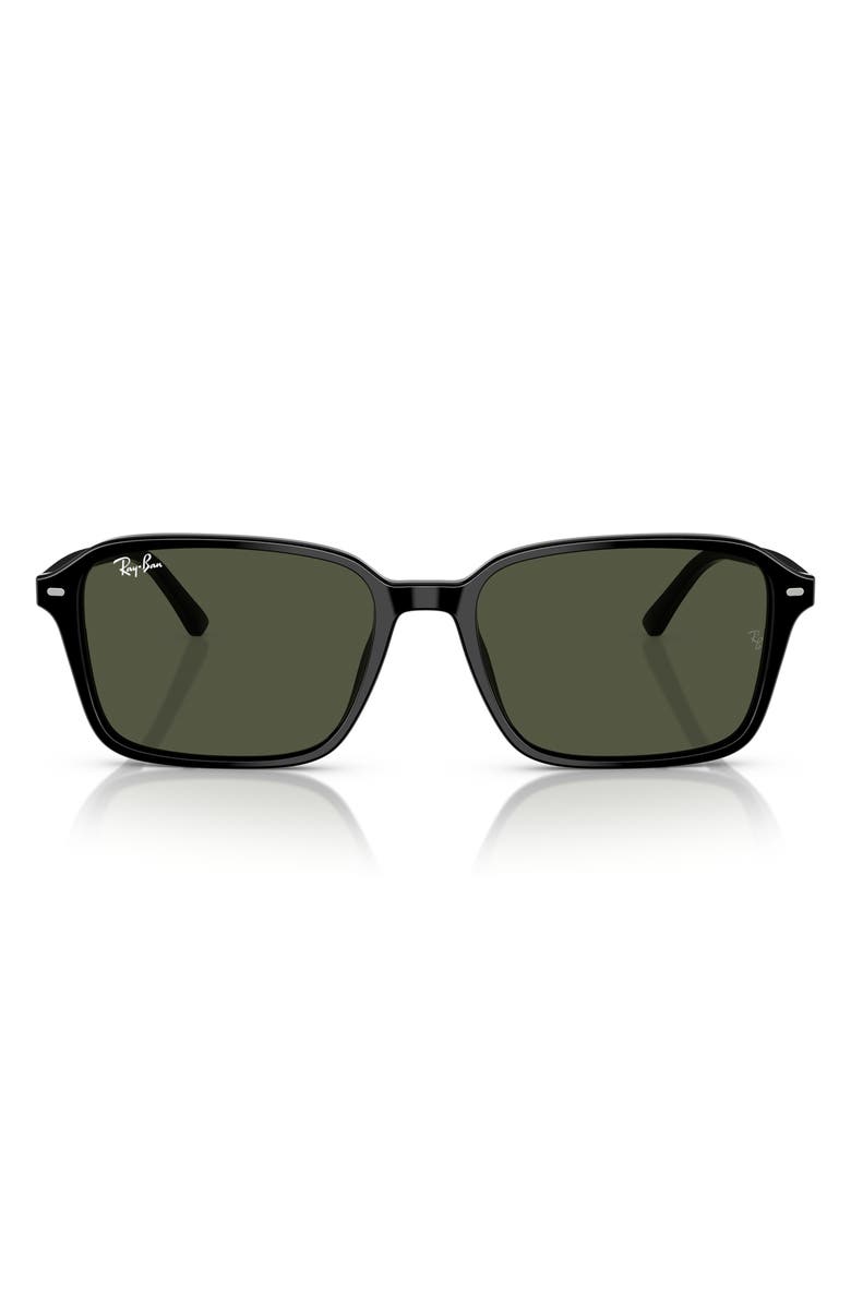 Ray-Ban 58mm Square Sunglasses, Main, color, Black
