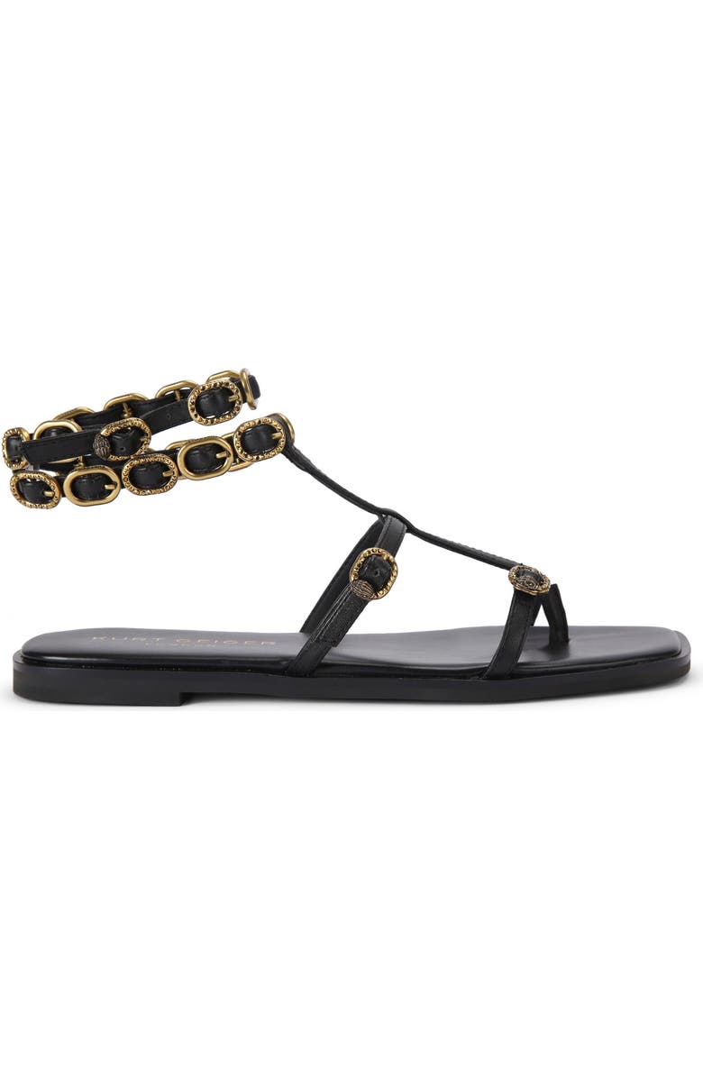 Kurt Geiger London Regent Buckle Embellished Gladiator Sandal, Main, color,