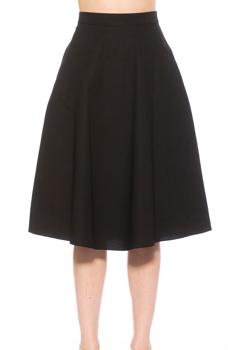 Alexia Admor Mabel Flared Midi Skirt, Main, color, 