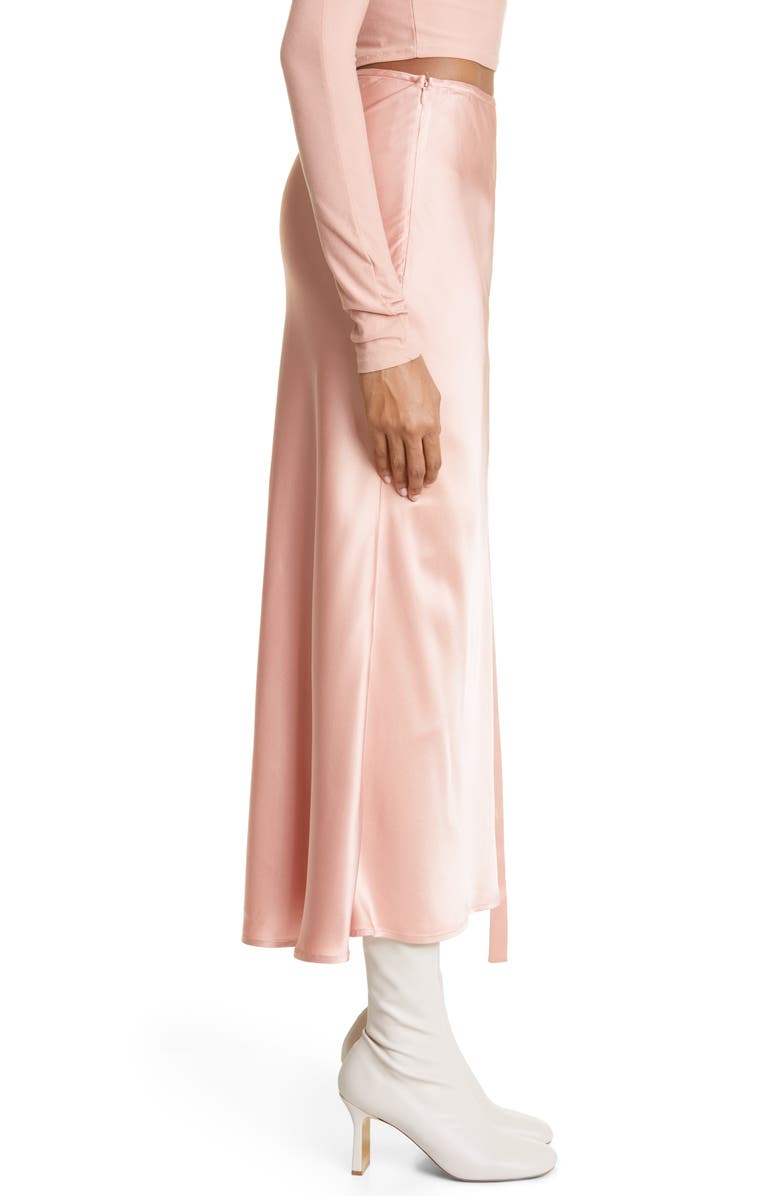 LAPOINTE Double Face Satin Skirt, Alternate, color, Dune