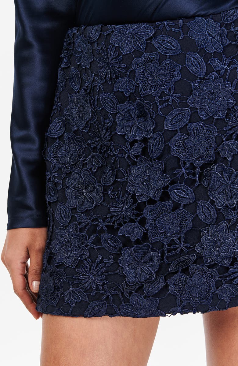 CAMI NYC Florcienta Floral Lace Miniskirt, Alternate, color,