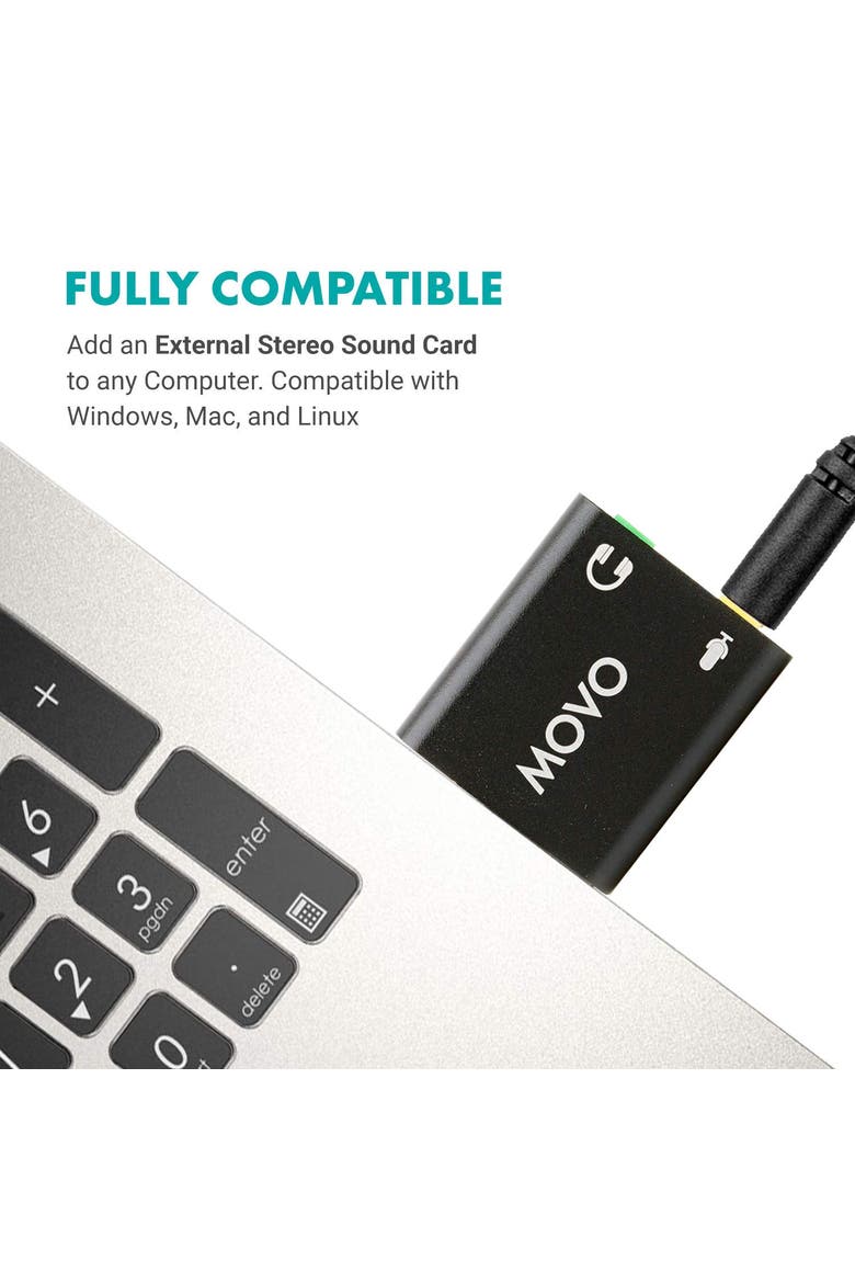 USB-AC 3.5mm TRS Microphone to USB 2.0 Stereo Audio External Sound Card Adapter for PC and Mac, Alternate, color, Black