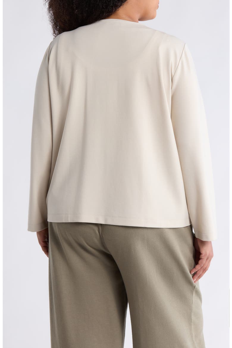 Collarless Zip Jacket, Alternate, color, PAPYRUS