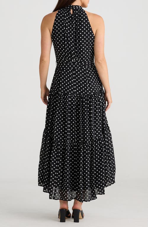 Brave + True Brave+true Greta Polka Dot Tiered Dress In Polka Dot