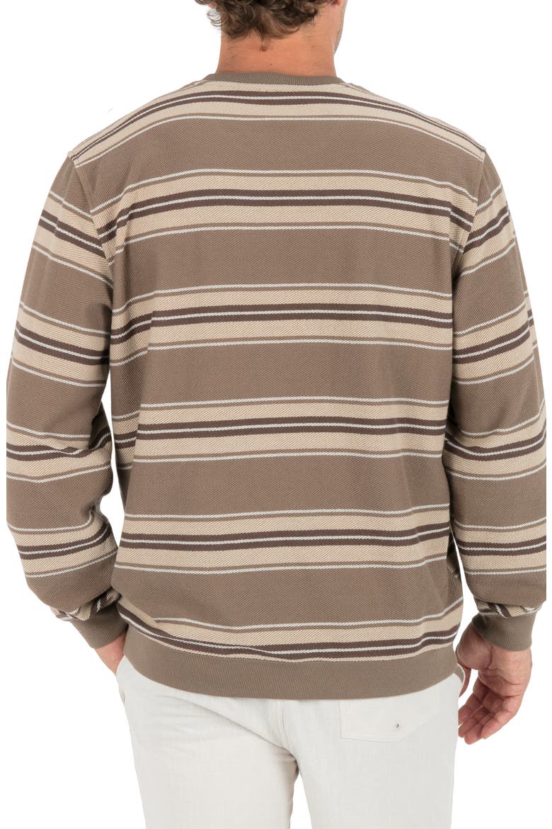 Hacienda Stripe Sweatshirt, Alternate, color, WOODSIDE