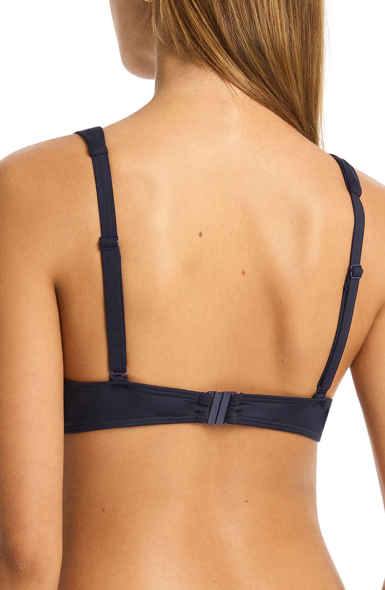 Sea Level Essentials Longline Triangle Bikini Top, Alternate, color, Night Sky