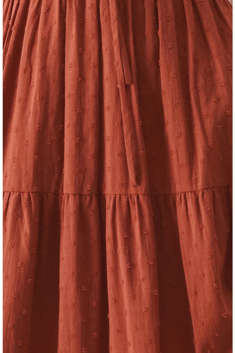 Solid Cotton Maxi Dress, Alternate, color, RUST