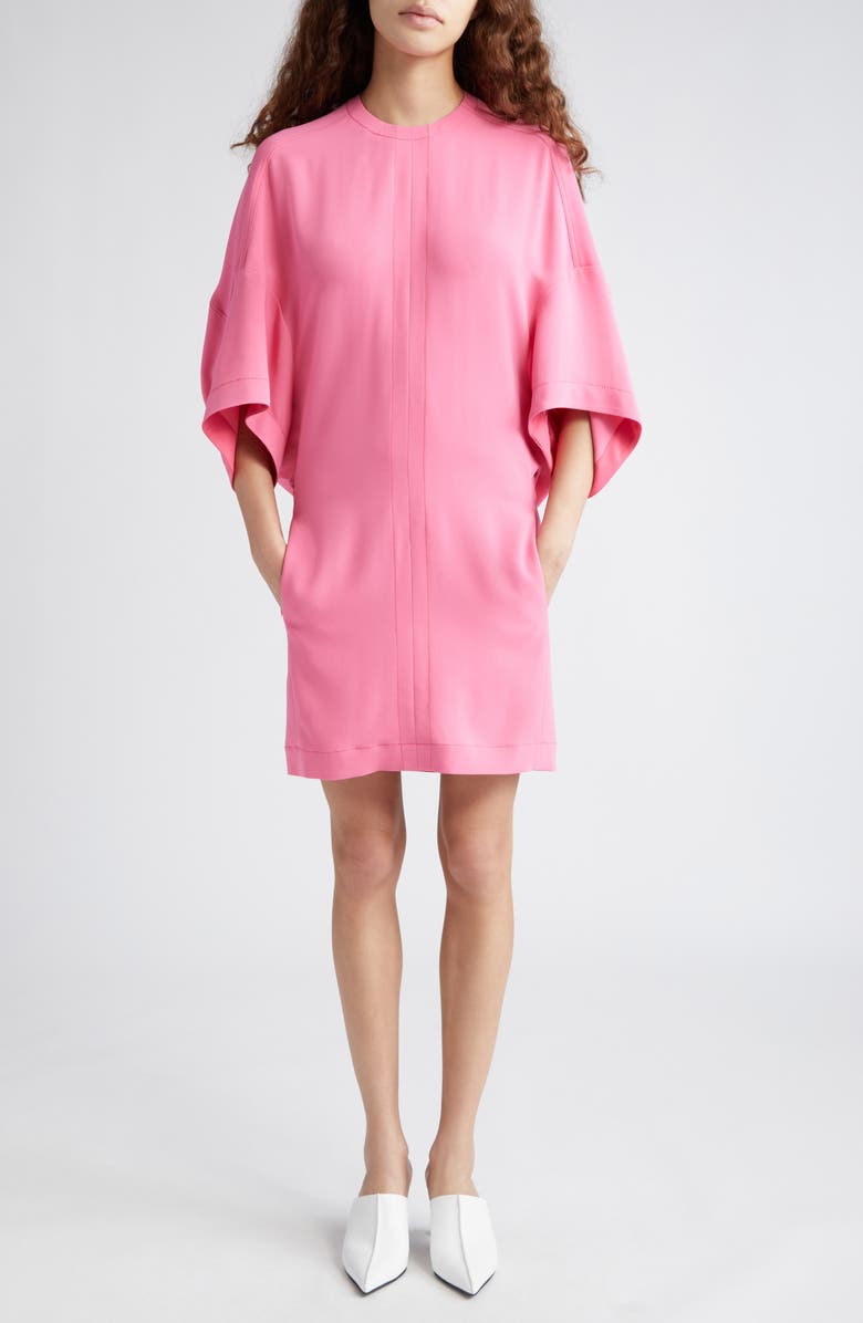 Stella McCartney Oversized Cape Sleeve Cady T-Shirt Dress, Main, color, 