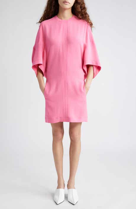 Stella McCartney Oversized Cape Sleeve Cady T-Shirt Dress