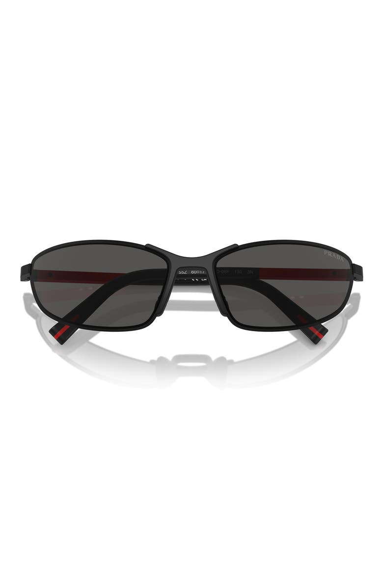 60mm Irregular Sunglasses, Alternate, color, MATTE BLACK