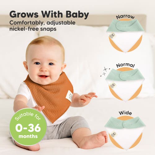 Keababies 8-pack Quin Bandana Bibs In Hunter