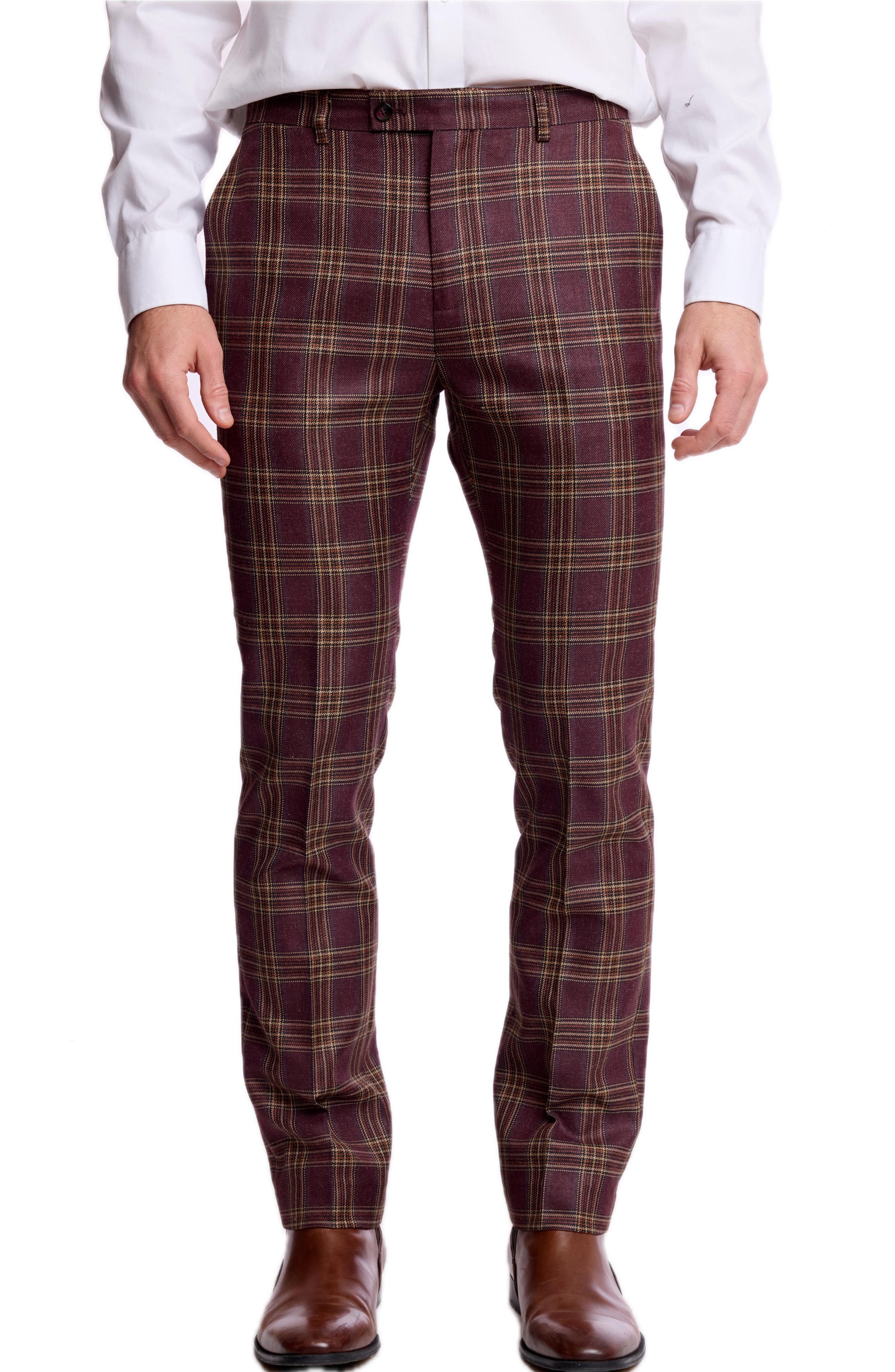 Downing Slim Fit Check Dress Pants