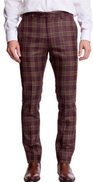 PAISLEY & GRAY Downing Slim Fit Check Dress Pants
