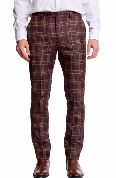 Downing Slim Fit Check Dress Pants