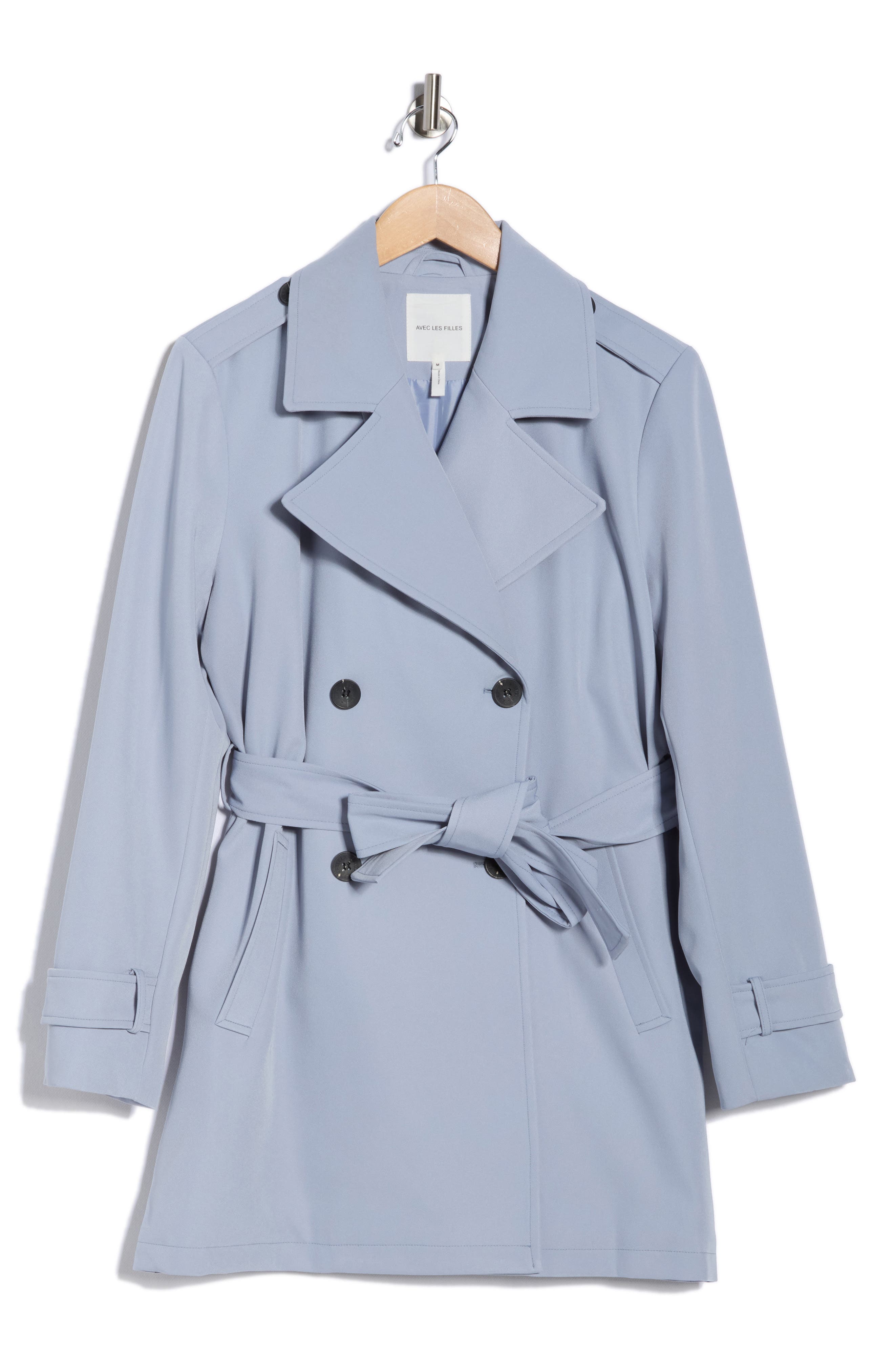 Avec Les Filles Double Breasted Trench Coat