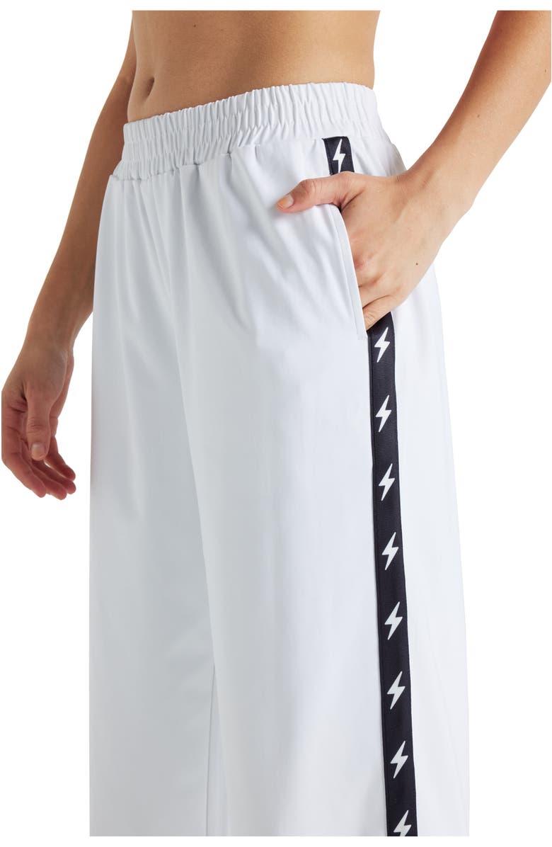 ELECTRIC YOGA Bolt Track Pant, Alternate, color, White/Black