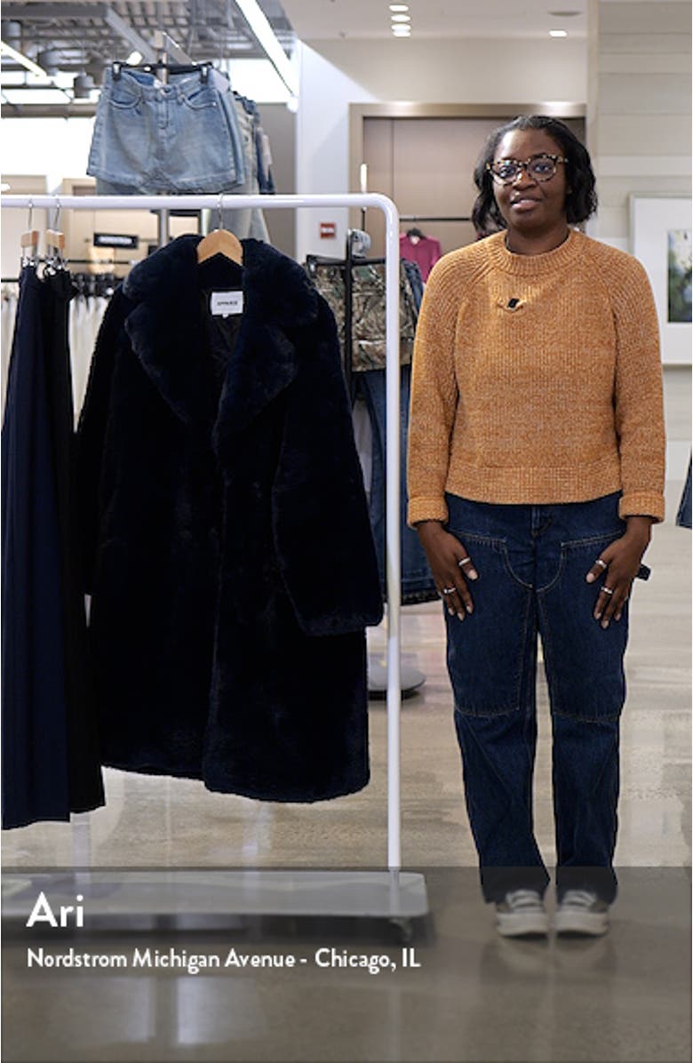 Steffi Long Recycled Polyester Pluche<sup>™</sup> Faux Fur Coat, sales video thumbnail