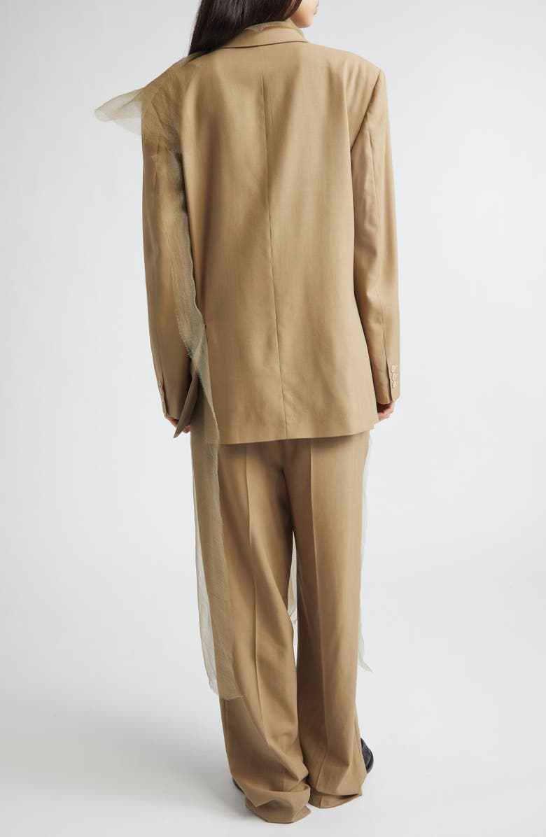 Magliano Piccolo Paradiso Organza & Wool Jacket, Alternate, color, Beige