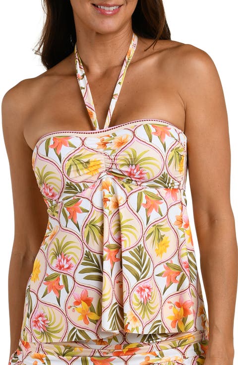 Palm Halter Tankini Top