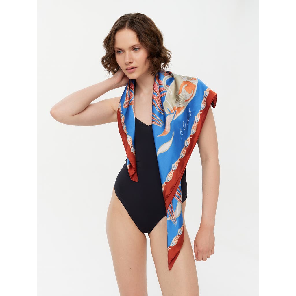 Alas The Reef Silk Bandana In Multi