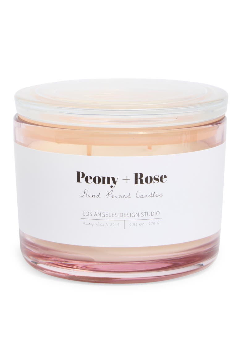Peony & Rose Scented Candle, Main, color, PEONY N ROSE