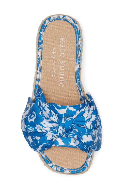Kate Spade Lucie Espadrille Platform Slide Sandal In Blue
