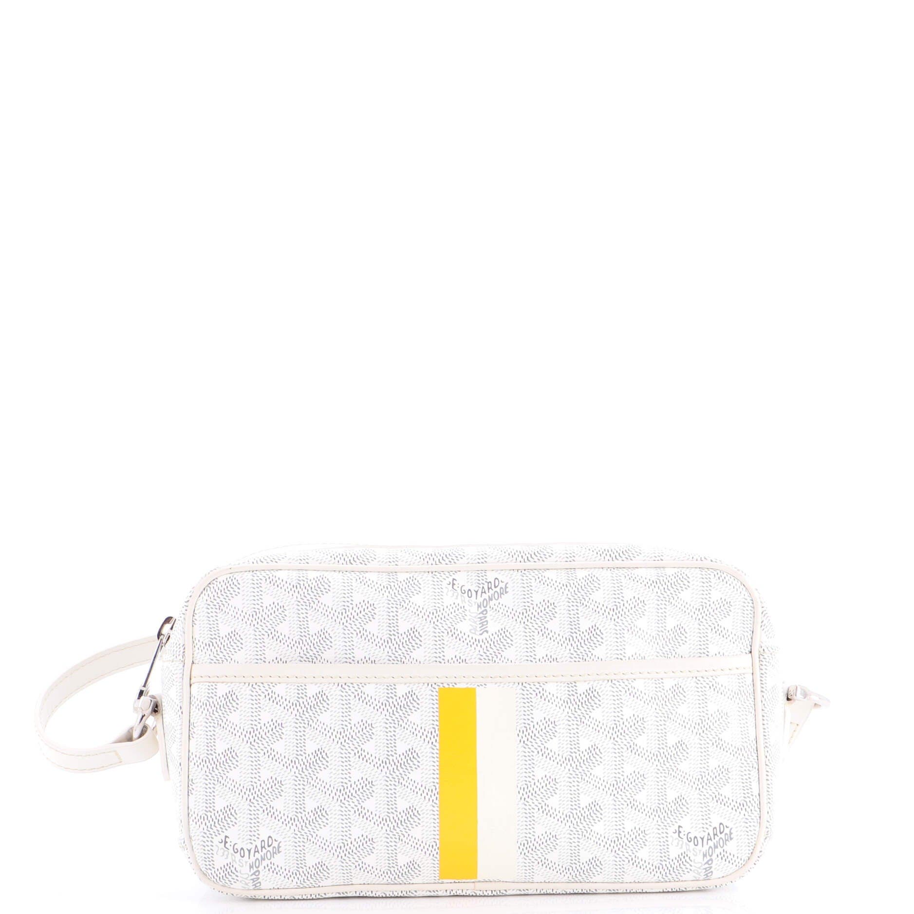 Pre-Owned Goyard Cap Vert Bag Coated Canvas, Main, color, White