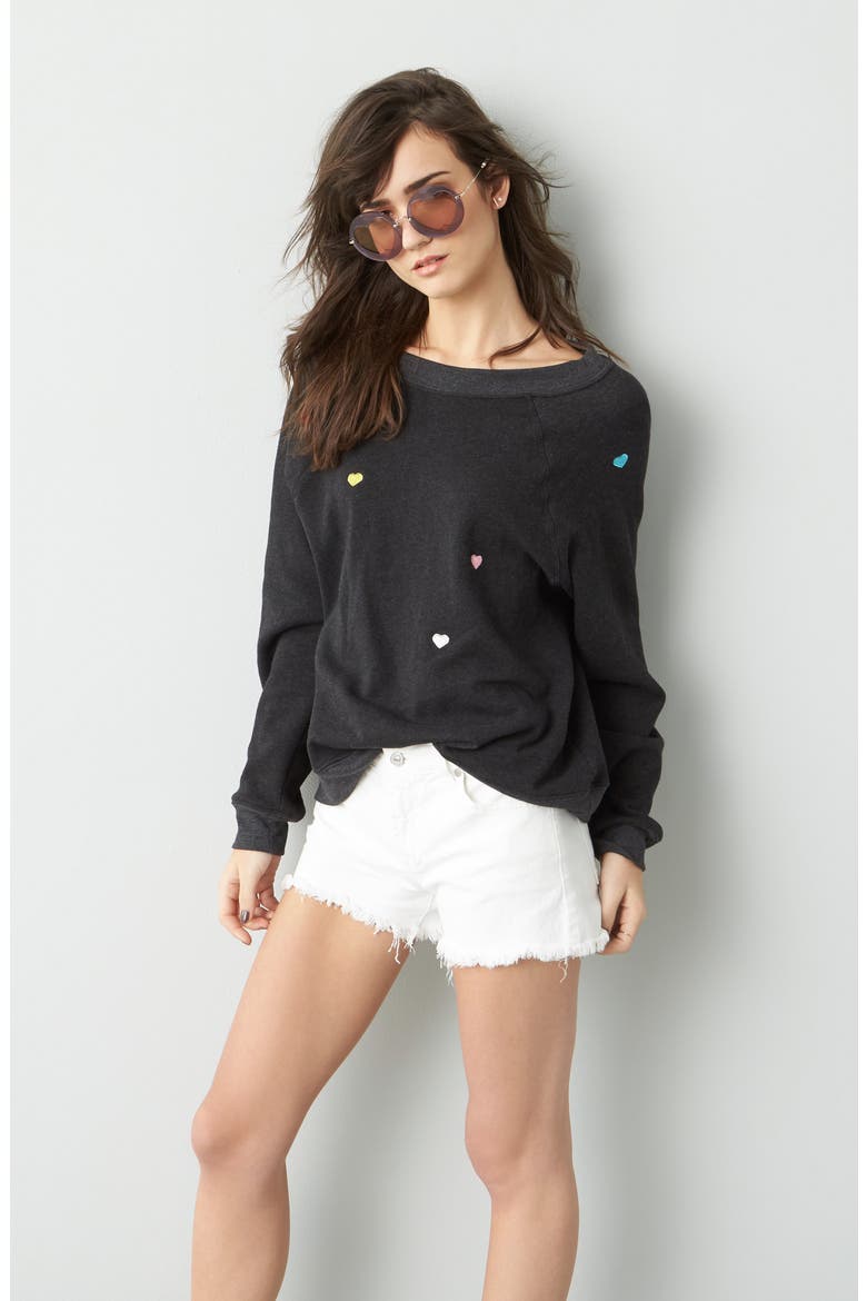 Sommers Sweater - Heart Embroidered Pullover, Alternate, color, CLEAN BLACK