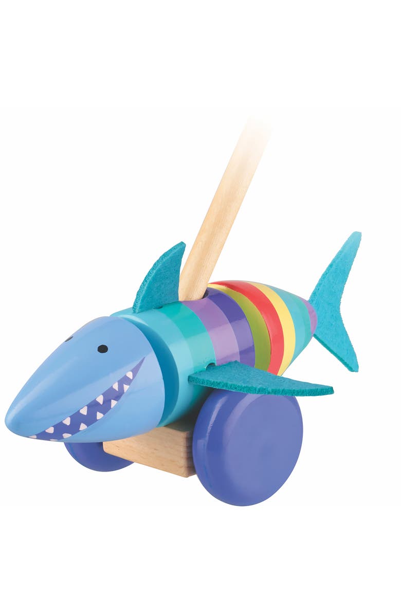 ORANGE TREE TOYS Push Along Shark Wooden Toy, Alternate, color, 