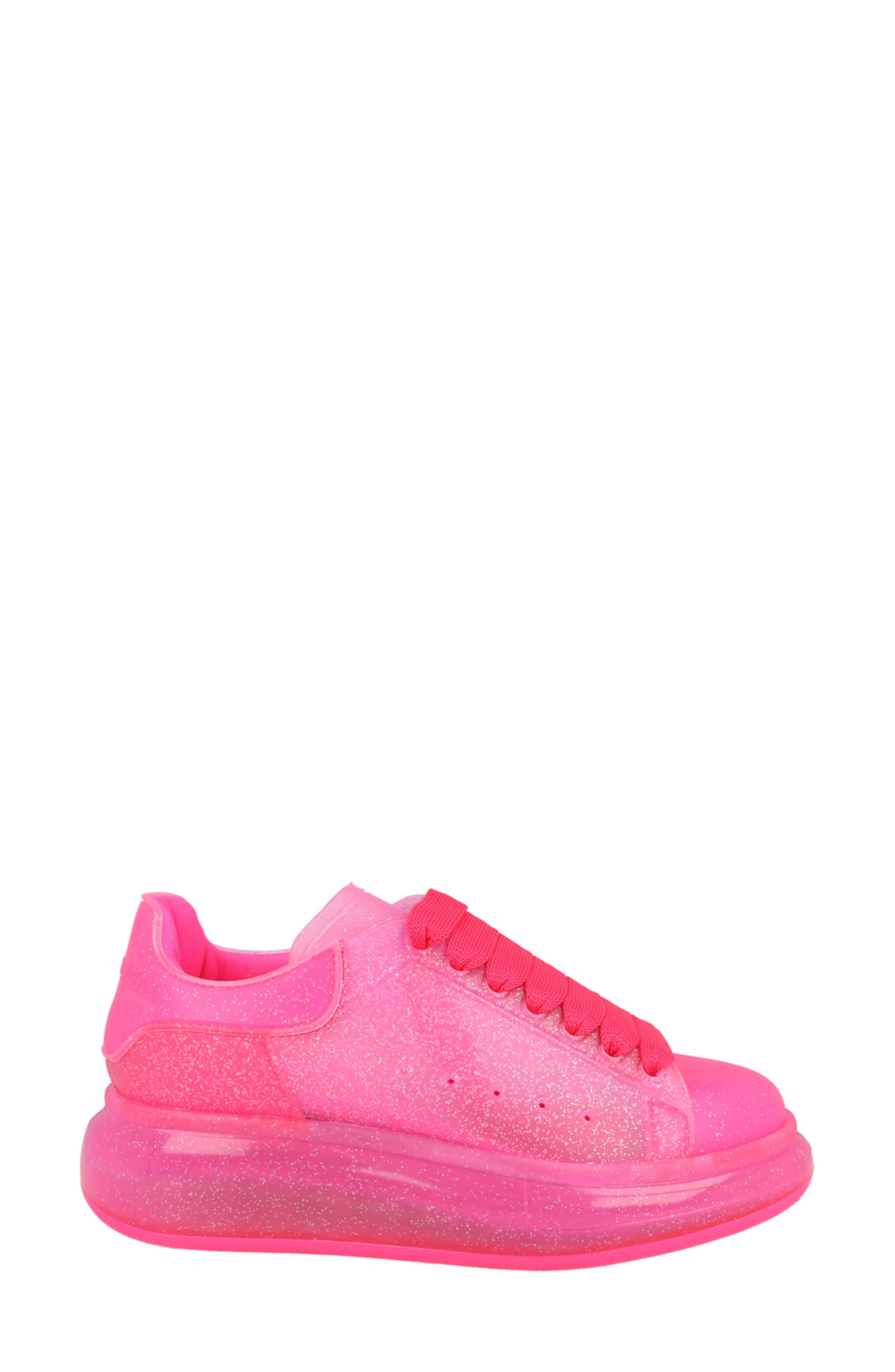 McQueen Glitter Sneaker, Alternate, color, Bright Pink