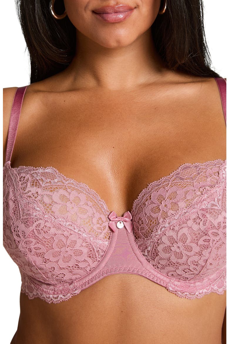 Marine Non-Padded Underwired Bra, Alternate, color, Lilas