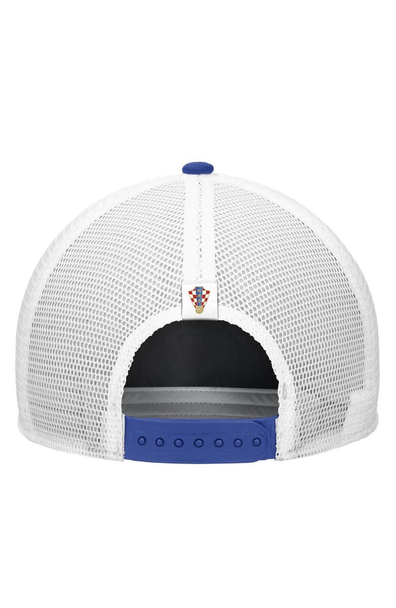 Nike Men's Nike Royal Croatia National Team Rise Rope Trucker A-Frame Adjustable Hat, Alternate, color, Royal