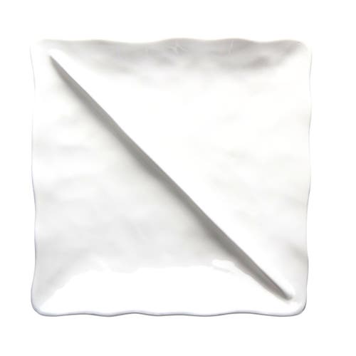 Tag Formoso White Stoneware Square Divided Serving Plate In White