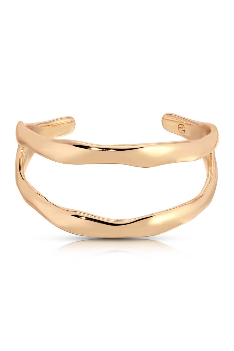 Double Open Cuff Bracelet, Main, color, GOLD