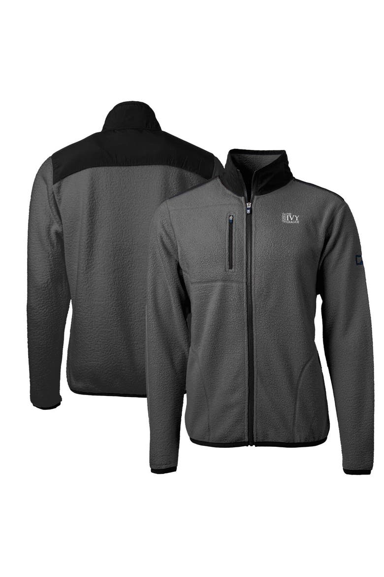 Men's Cutter & Buck  Gray Ivy League Cascade Eco Sherpa Fleece Full-Zip Jacket, Main, color, Gray
